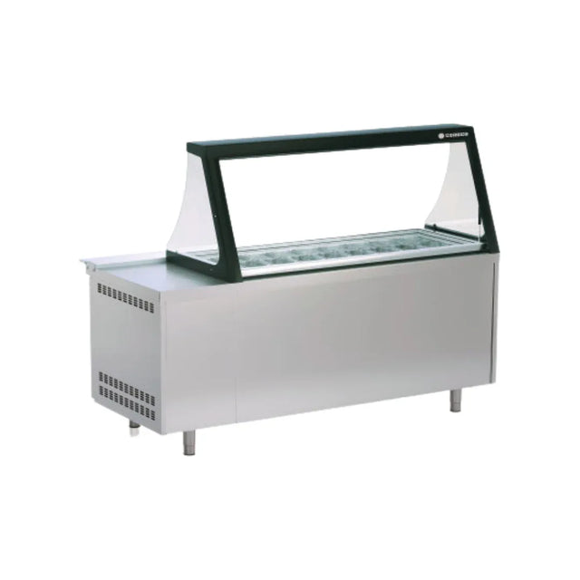 Meuble salade-bar avec vitre frontale rabattable réfrigérée positive 0/+8°C gamme TOP CORECO vue 1 - Usine CHR