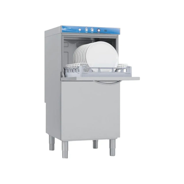 Lave vaisselle PLUVIA réhaussé - Panier 500x500mm - Passage : 360mm 400V ELETTROBAR PLUVIA270DG vue 1 - Usine CHR
