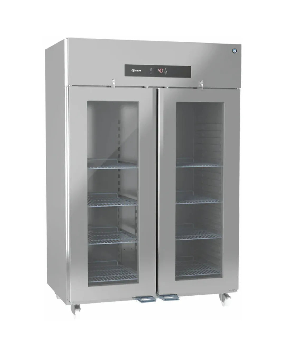 Armoire réfrigérée positive 2 portes vitrées +2/+12°C - Capacité : 1400 litres - 690x920x2075mm - HOSHIZAKI - Armoire réfrigé