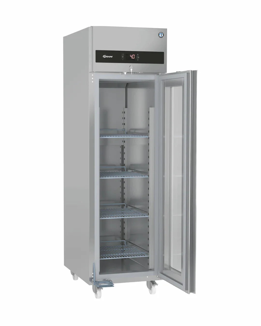 Armoire réfrigérée positive 1 porte vitrée +2/+12°C - Capacité : 480 litres - 610x920x2075mm - HOSHIZAKI - Armoire réfrigérée