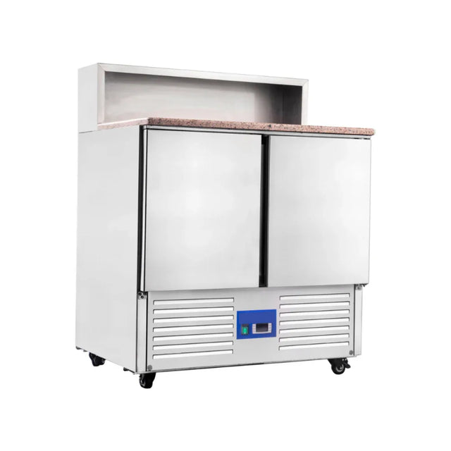 Table à pizza réfrigérée positive 2 portes 900x700x885mm - ARKA - table à pizza