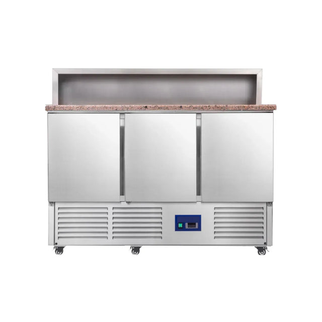 Table à pizza réfrigérée positive 3 portes 1365x700x885mm - ARKA - table à pizza