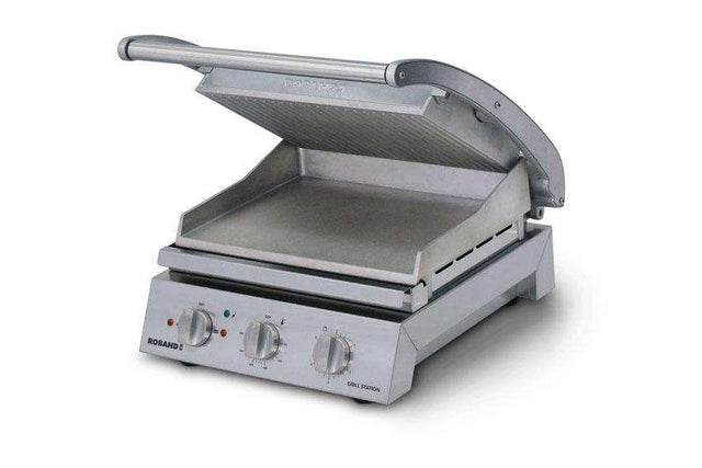 Panini Grill station pour 6 sandwichs - Plaque supérieur striée - ROBAND - Grill panini professionnel