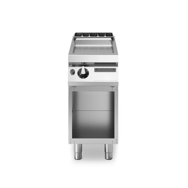 Plancha lisse 1 zone à gaz sur meuble ouvert - 7 kW Gaz - 400x730x870mm MODULAR R70/40FTG/CL/A vue 1 - Usine CHR