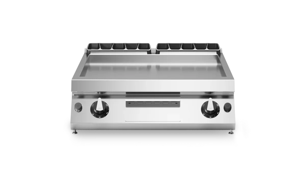 Plancha lisse 2 zones à gaz à poser - 14 kW Gaz - 800x730x280mm MODULAR R70/80FTG/CL/T vue 1 - Usine CHR