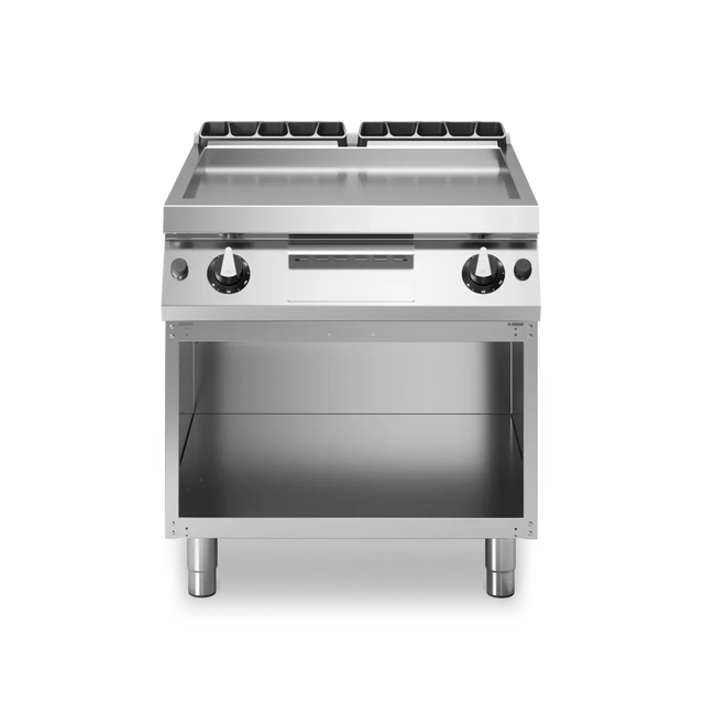 Plancha lisse 2 zones à gaz sur meuble ouvert - 14 kW Gaz - 800x730x870mm MODULAR R70/80FTG/CL/A vue 1 - Usine CHR
