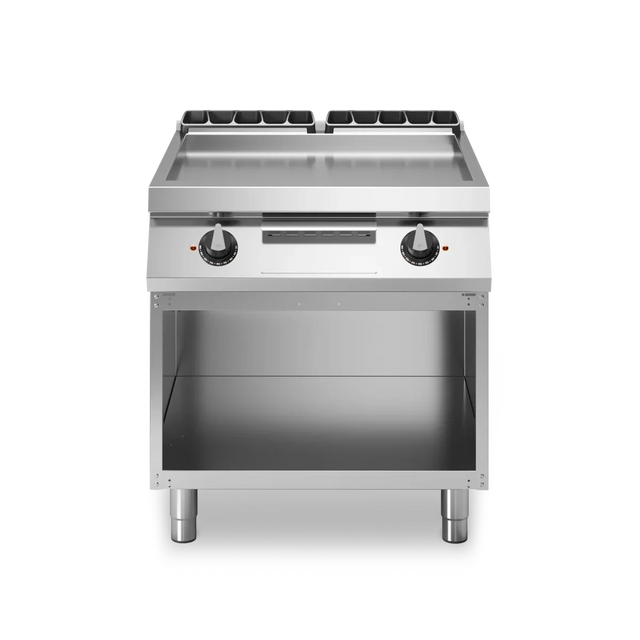 Plancha lisse 2 zones électrique sur meuble ouvert - 10,8 kW 400V Tri - 800x730x870mm MODULAR vue 1 - Usine CHR