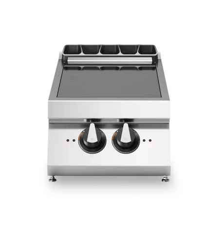Plaque induction 2 zones à poser – 7 kW 400V Tri – 400x730x280mm - MODULAR - Plaque à induction professionnelle