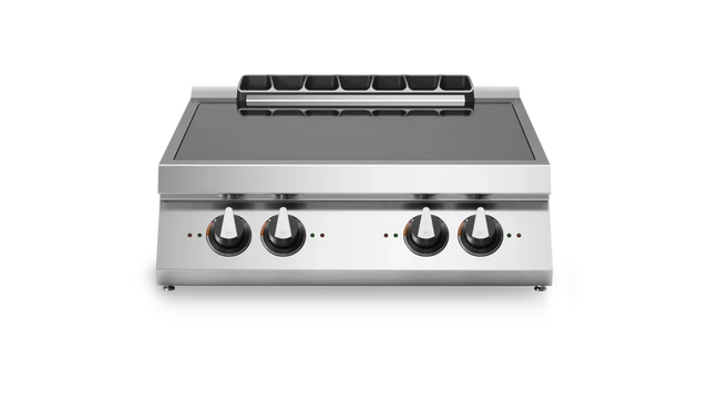 Plaque induction 4 zones à poser – 14 kW 400V Tri – 800x730x280mm MODULAR R70/80IND/T vue 1 - Usine CHR