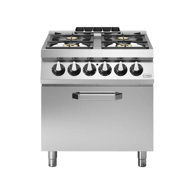 Fourneau 4 feux sur four gaz – 29,5 kW Gaz – 800x730x870mm - MODULAR - Fourneau sur four