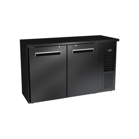 Arrière bar réfrigérée noir 2 portes pleines - 1435x512x850mm - 264 litres - FAGOR - Arrière-bar réfrigéré