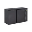 Arrière bar noir 2 portes pleines battantes +2/+8°C - 1465x530x850mm - CORECO - Arrière-bar réfrigéré