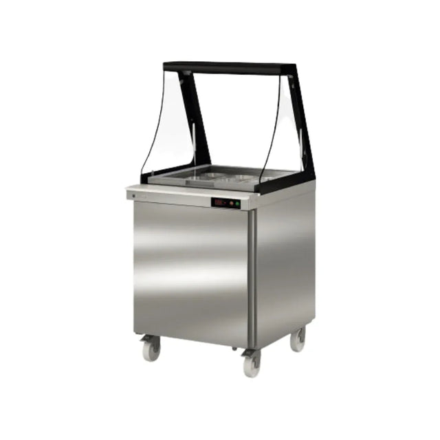 Meuble salade-bar avec vitre frontale rabattable réfrigérée positive 0/+8°C gamme TOP CORECO vue 1 - Usine CHR