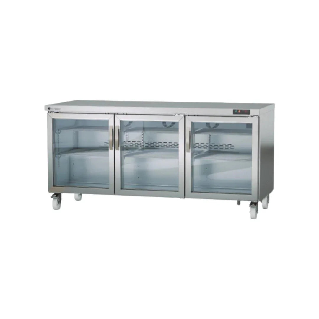 Meuble froid haut rendement réfrigérée positive -2/+8°C gamme TOP - 3 portes vitrées - 1837x805x915mm CORECO vue 1 - Usine