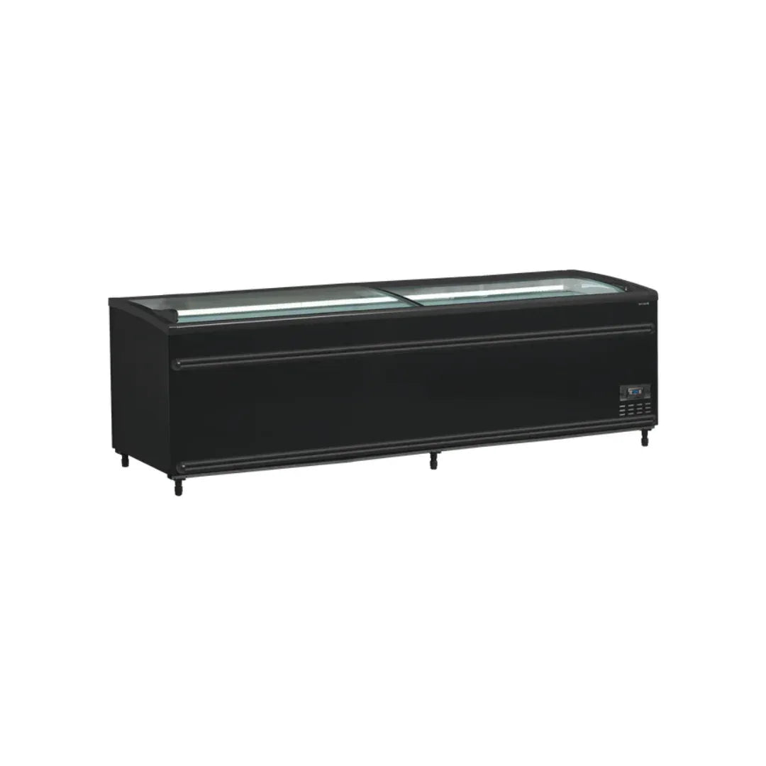 Réfrigérateur / congélateur de supermarché noir 2506 x 858 x 890 TEFCOLD SFI250B-CF VS vue 1 - Usine CHR