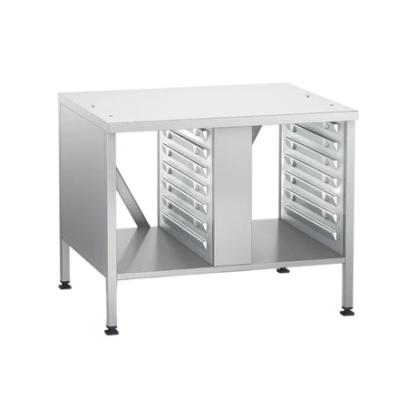 Soubassement II - 14 paires de rails de support - Parois latérales et dessus fermés - Hauteur 699mm - RATIONAL - options