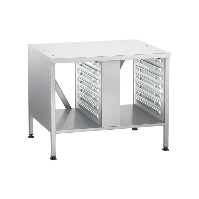 Soubassement II - 14 paires de rails de support - Parois latérales et dessus fermés - Hauteur 699mm - RATIONAL - options