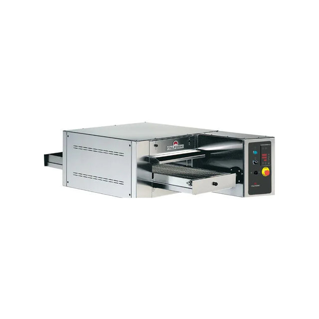 Four à tunnel convoyeur - 126 pizzas/h - Tapis : 63cm - 2110x1220x410mm ITALFORNI TCB vue 1 - Usine CHR