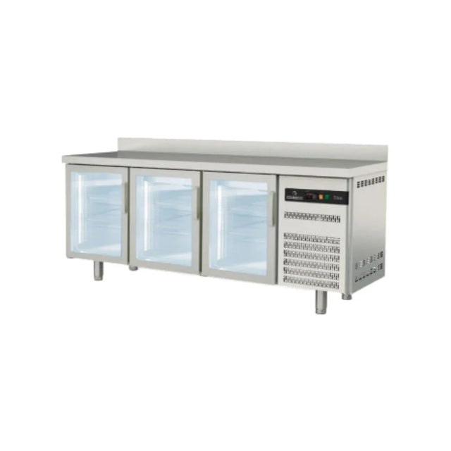 Meuble snack réfrigérée positive gamme Classic - 3 portes vitrées - CORECO - Table réfrigérée positive