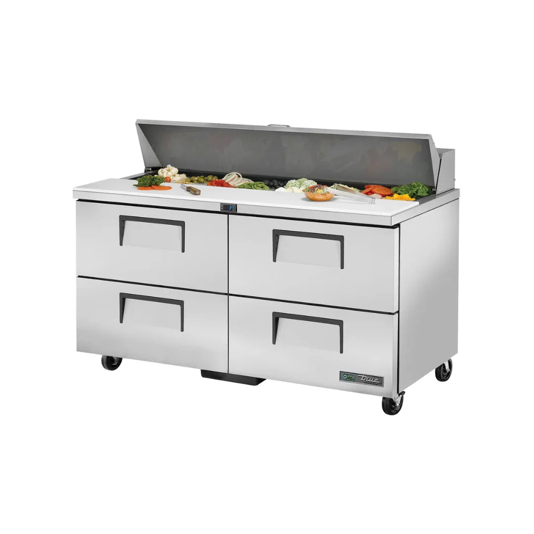 Table de préparation positive 4 tiroirs - Série TSSU TRUE - 439L - 16xGN1/6 TRUE REFRIGERATION vue 1 - Usine CHR