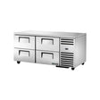 Meuble bas réfrigéré positive 4 tiroirs - Série TUC TRUE - 583 litres - 1709x822x839mm - TRUE REFRIGERATION - Table réfrigéré