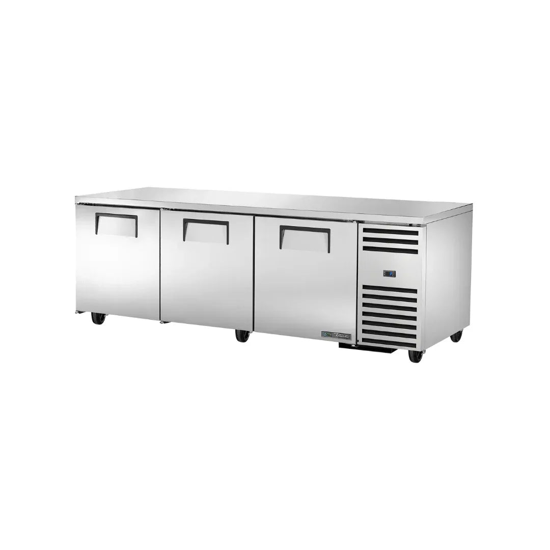 Meuble bas réfrigéré positive 3 portes - Série TUC TRUE - 875 litres - 2373x822x839mm - TRUE REFRIGERATION - Table réfrigérée