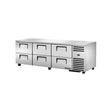 Meuble bas réfrigéré positive 6 tiroirs - Série TUC TRUE - 875 litres - 2373x822x839mm - TRUE REFRIGERATION - Table réfrigéré