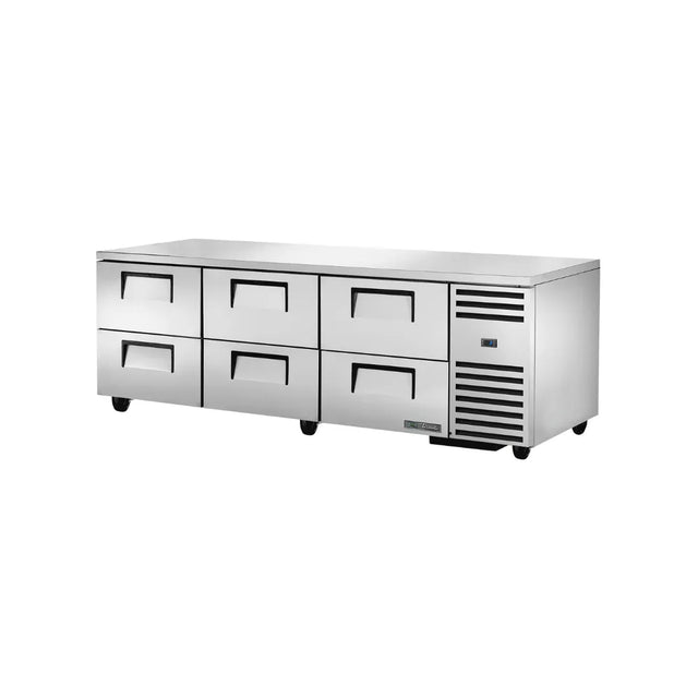 Meuble bas réfrigéré positive 6 tiroirs - Série TUC TRUE - 875 litres - 2373x822x839mm - TRUE REFRIGERATION - Table réfrigéré