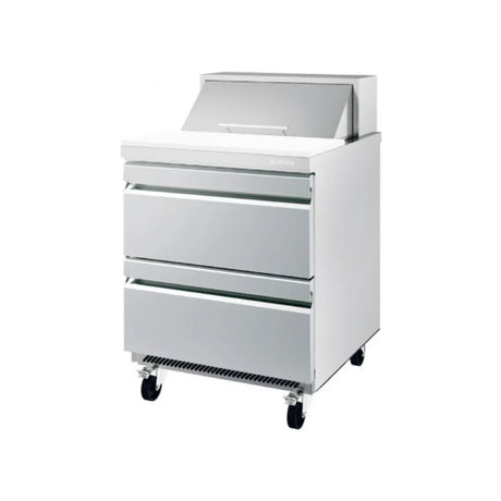 Saladette réfrigérée positive 2 tiroirs 0/+6°C - Capacité : 200 litres 6xGN 1/6 - 702x766x1175mm - INFRICO - Meuble saladette