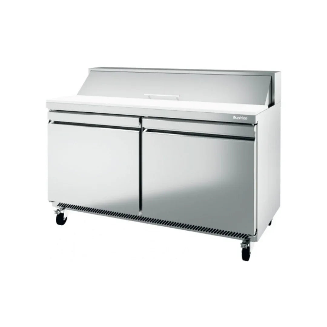 Saladette réfrigérée positive 2 portes 0/+6°C - Capacité : 380 litres 12xGN 1/6 - 1277x766x1175mm - INFRICO - Meuble saladett