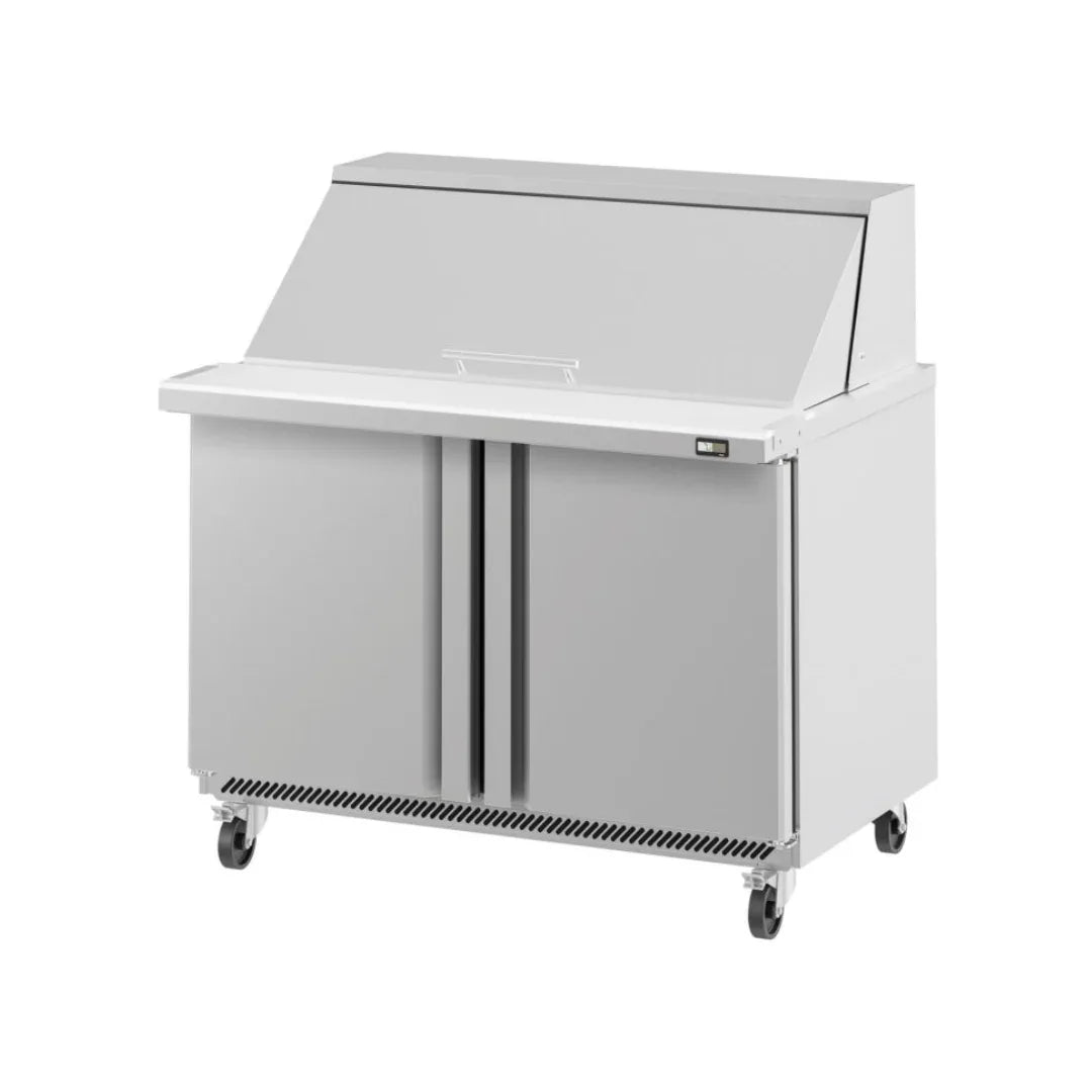 Saladette réfrigérée positive 2 portes 0/+6°C - Capacité : 380 litres 18xGN 1/6 - 1277x866x1246mm - INFRICO - Meuble saladett