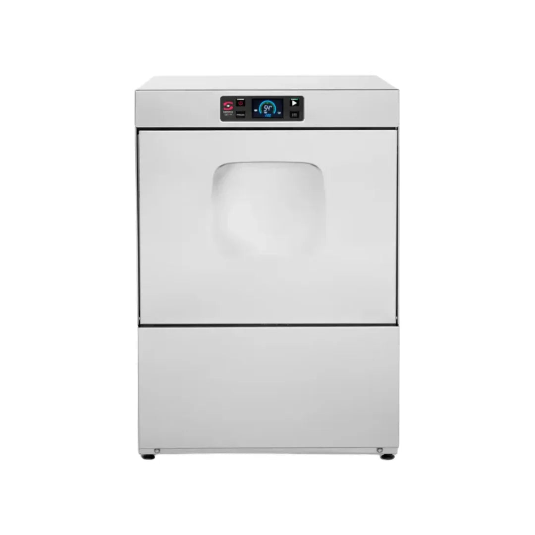 Lave-vaisselle panier 500x500mm + pompe de vidange + adoucisseur - 580x635x835mm - Passage : 380mm - 5,75 kW SAMMIC vue 1