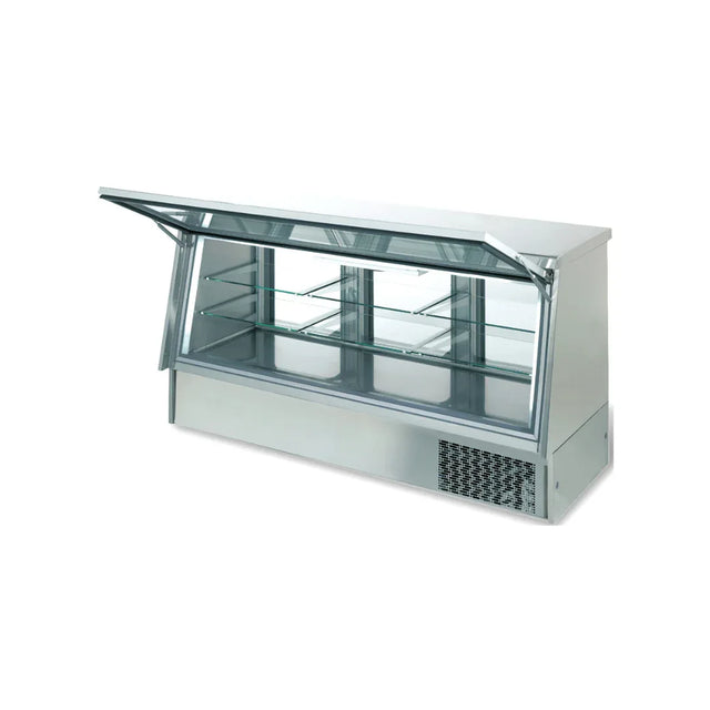 Vitrine réfrigérée comptoir panoramique +3/+6°C 1384x800x1060mm - INFRICO - Vitrine de présentation