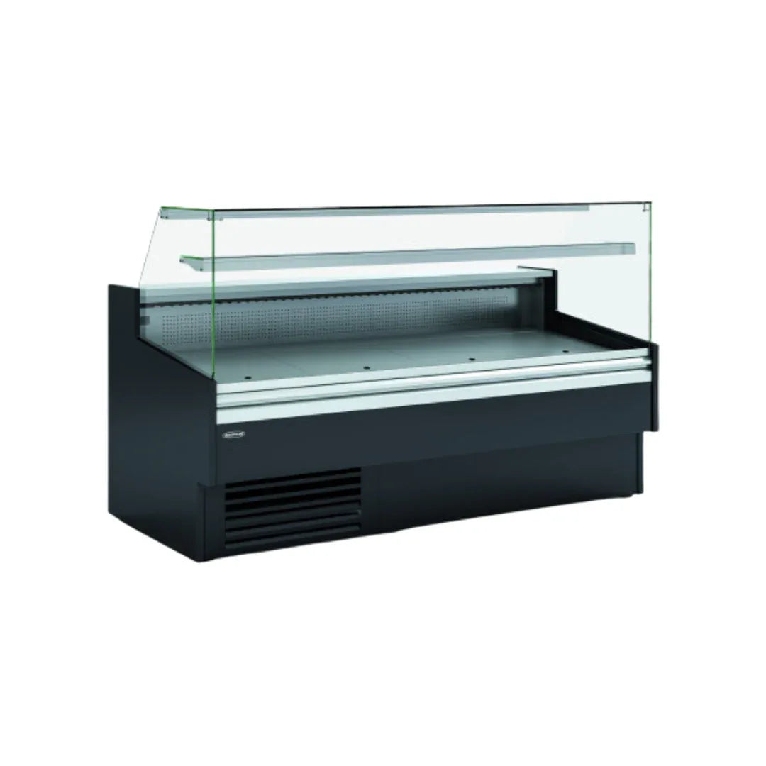 Vitrine de présentation 940 vitre droite froid ventilé +2/+8°C avec réserve - 1055x940x1235mm DOCRILUC vue 1 - Usine CHR
