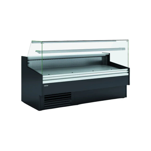 Vitrine de présentation 940 vitre droite froid ventilé +2/+8°C avec réserve - 1055x940x1235mm DOCRILUC vue 1 - Usine CHR