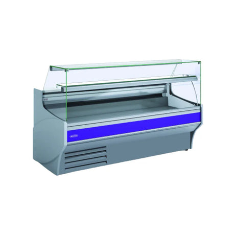 Vitrine de présentation 940 vitre droite froid ventilé +2/+8°C avec réserve - 2995x940x1235mm DOCRILUC vue 1 - Usine CHR