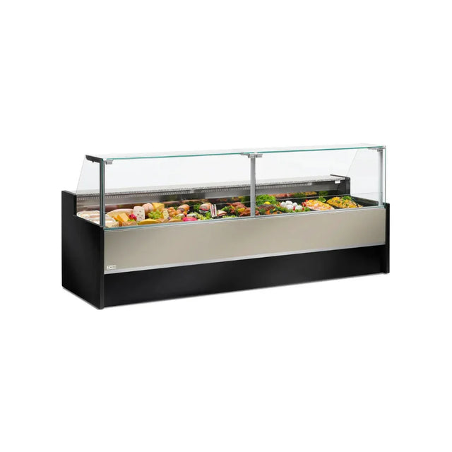 Vitrine réfrigérée ventilée avec réserve 1500x980x1270mm +2/+8°C - MESETAS ARKA ARMT150PSCGKA vue 1 - Usine CHR