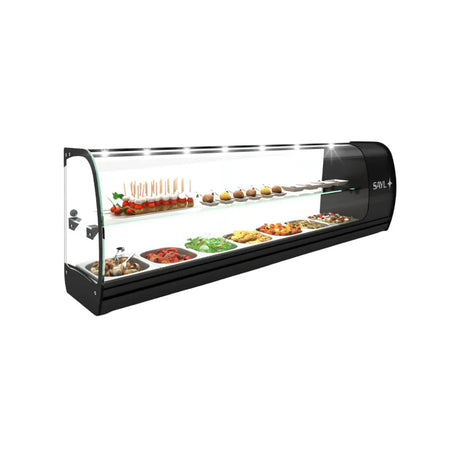 Vitrine réfrigérée TAPAS Slim à poser 2 niveaux 7 GN 1/6 - 1350