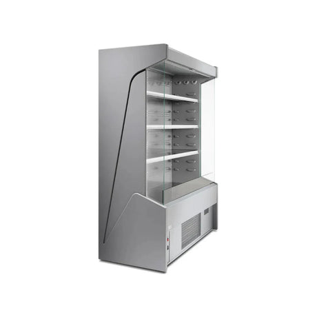 Vitrine murale réfrigérée ouverte 4 niveaux 1000x710x2000mm +2/+8°C - CERVINO - ARKA - Vitrine réfrigérée murale