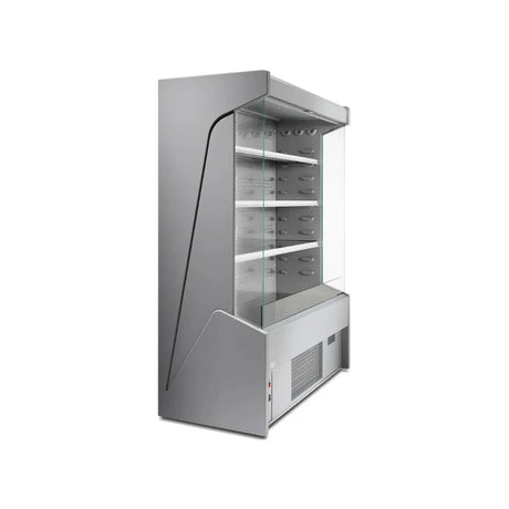 Vitrine murale réfrigérée ouverte 4 niveaux 1000x710x2000mm +2/+8°C - CERVINO - ARKA - Vitrine réfrigérée murale