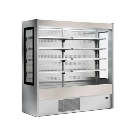 Vitrine murale réfrigérée ouverte 5 niveaux 700x750x2000mm +2/+8°C - CHAMONIX - ARKA - Vitrine réfrigérée murale