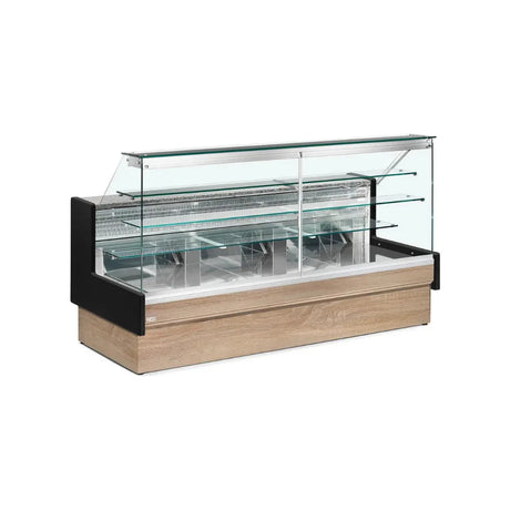 Vitrine réfrigérée statique avec tiroir coulissant 1400x960x1300mm +2/+10°C - COLORADO - ARKA - Vitrine de présentation