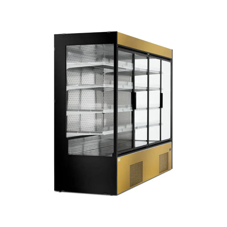 Vitrine murale réfrigérée portes coulissantes 5 niveaux 1330x820x2000mm +2/+8°C - MAUNA - ARKA - Vitrine réfrigérée murale