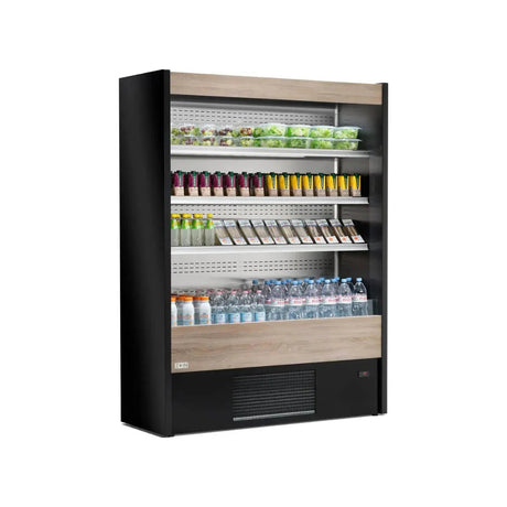 Vitrine murale réfrigérée ouverte 4 niveaux 700x570x2000mm +2/+8°C - OLIMPO - ARKA - Vitrine réfrigérée murale