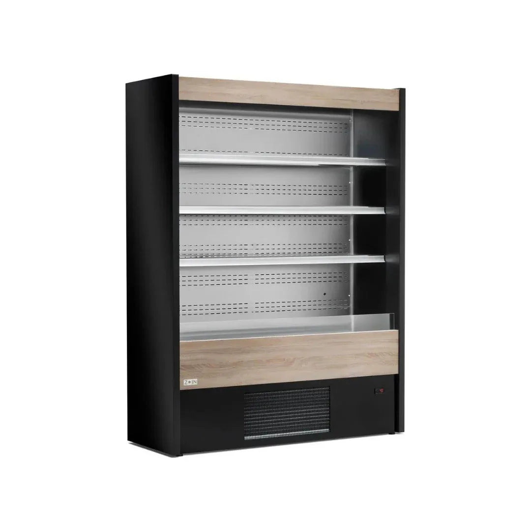 Vitrine murale réfrigérée ouverte 4 niveaux inclinés 1200x570x2000mm +2/+8°C - OLIMPO ARKA vue 1 - Usine CHR