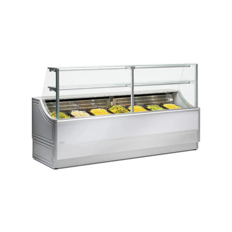 Vitrine réfrigérée statique sans réserve 1500x810x1350mm +2/+8°C - ORLEANS - ARKA - Vitrine de présentation