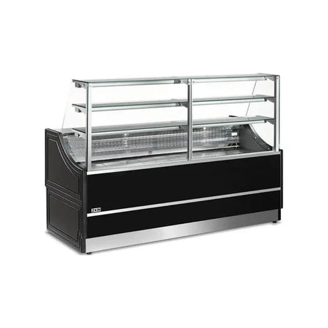 Vitrine réfrigérée statique avec réserve 1000x810x1350mm +2/+8°C - ORLEANS - ARKA - Vitrine de présentation, Vitrine boucheri