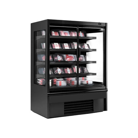 Vitrine murale réfrigérée 705x785x2000mm +2/+4°C 1 porte vitrée - 5 niveaux - INFRICO - Vitrine réfrigérée murale