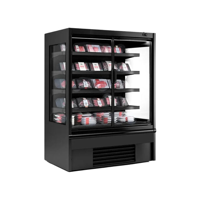 Vitrine murale réfrigérée 705x785x2000mm +2/+4°C 1 porte vitrée - 5 niveaux - INFRICO - Vitrine réfrigérée murale