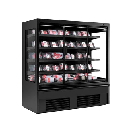 Vitrine murale réfrigérée 705x885x2000mm +2/+4°C 1 porte vitrée - 5 niveaux - INFRICO - Vitrine réfrigérée murale